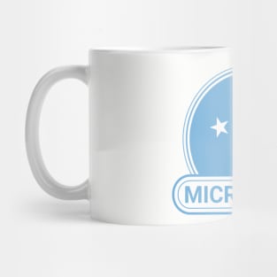 Micronesia Country Badge - Micronesia Flag Mug